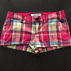 Abercrombie kids plaid shorts